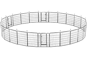 Topeakmart 24 Panel Pet and Dog Playpen - Foldable Metal Animal Enclosure
