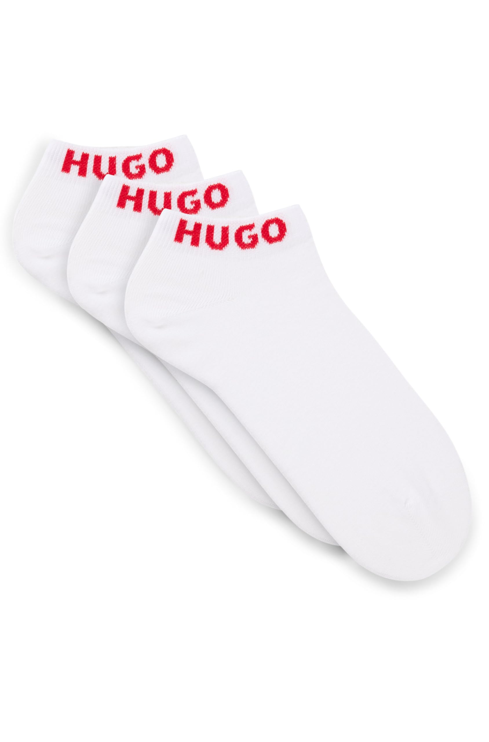HUGO Men's 3P AS UNI CC Ankle_Socks, White100, 43-46