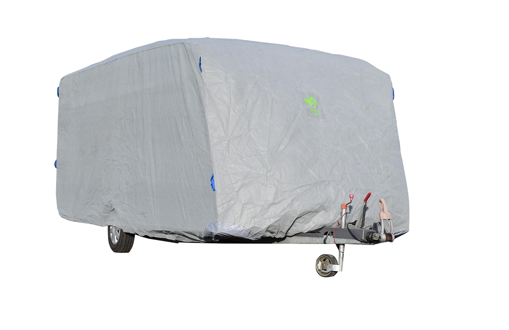 UK Custom Covers Copertura Per Rimorchio A 4 Strati, 3.7-4.3m, Verde, Impermeabile E Resistente Ai UV, Con Copertura Per Gancio