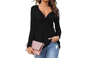 Sexy V-Neck Front Knotted Peplum Tops for Women