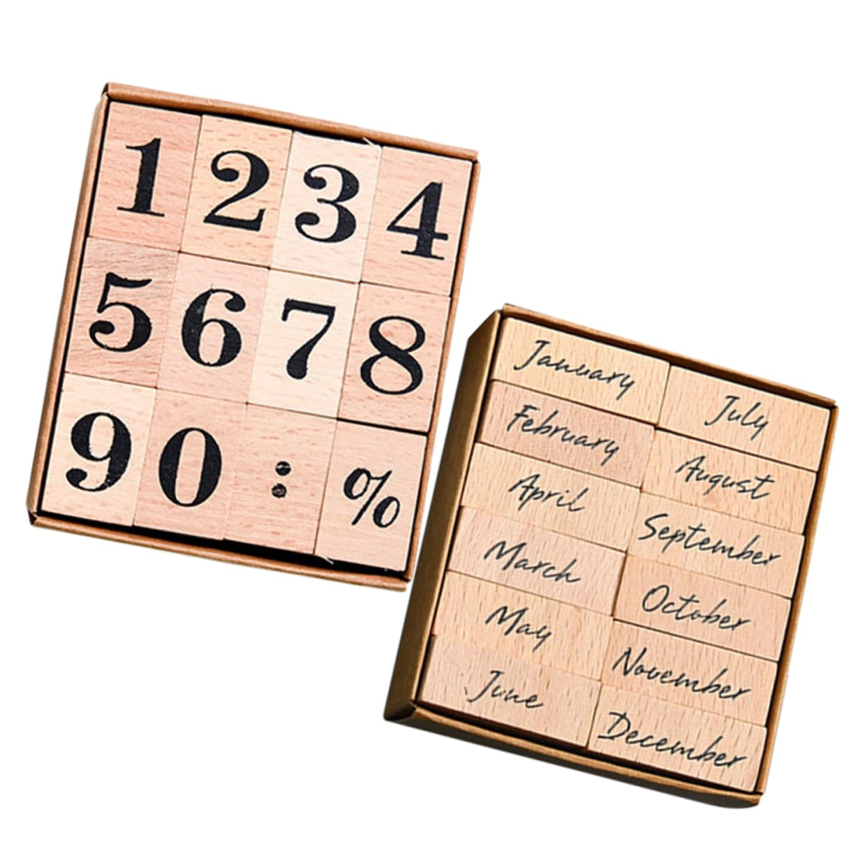 Artibetter 120stücke Teiliges Holzstempel Für Scrapbooking Und Multifunktionale Monats Und Datumsstempel Für Kreative Projekte Und Geschenkverpackungen