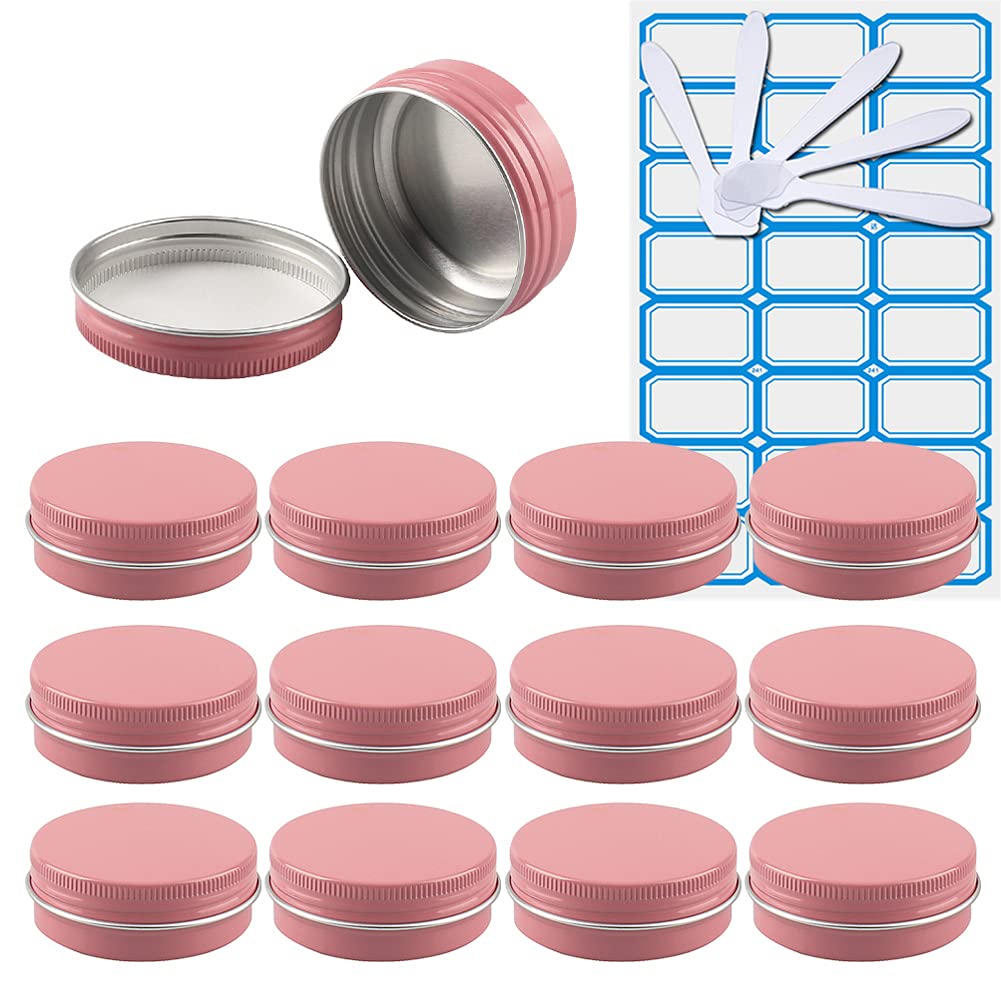 10 Piezas Tarros de Aluminio con tapa Rosca 15ml, Negro Mate Tarros de Aluminio Vacíos Redondo para Contenedor De Cosméticos Cremas Caja de almacenaje con 5 Espátula y 1 Etiqueta — view 15