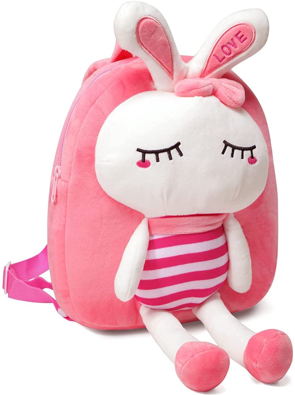VASCHY Mochila infantil, pequeña linda de peluche, mochila de bebé para niños y niñas, única patente ligera, mochila infantil