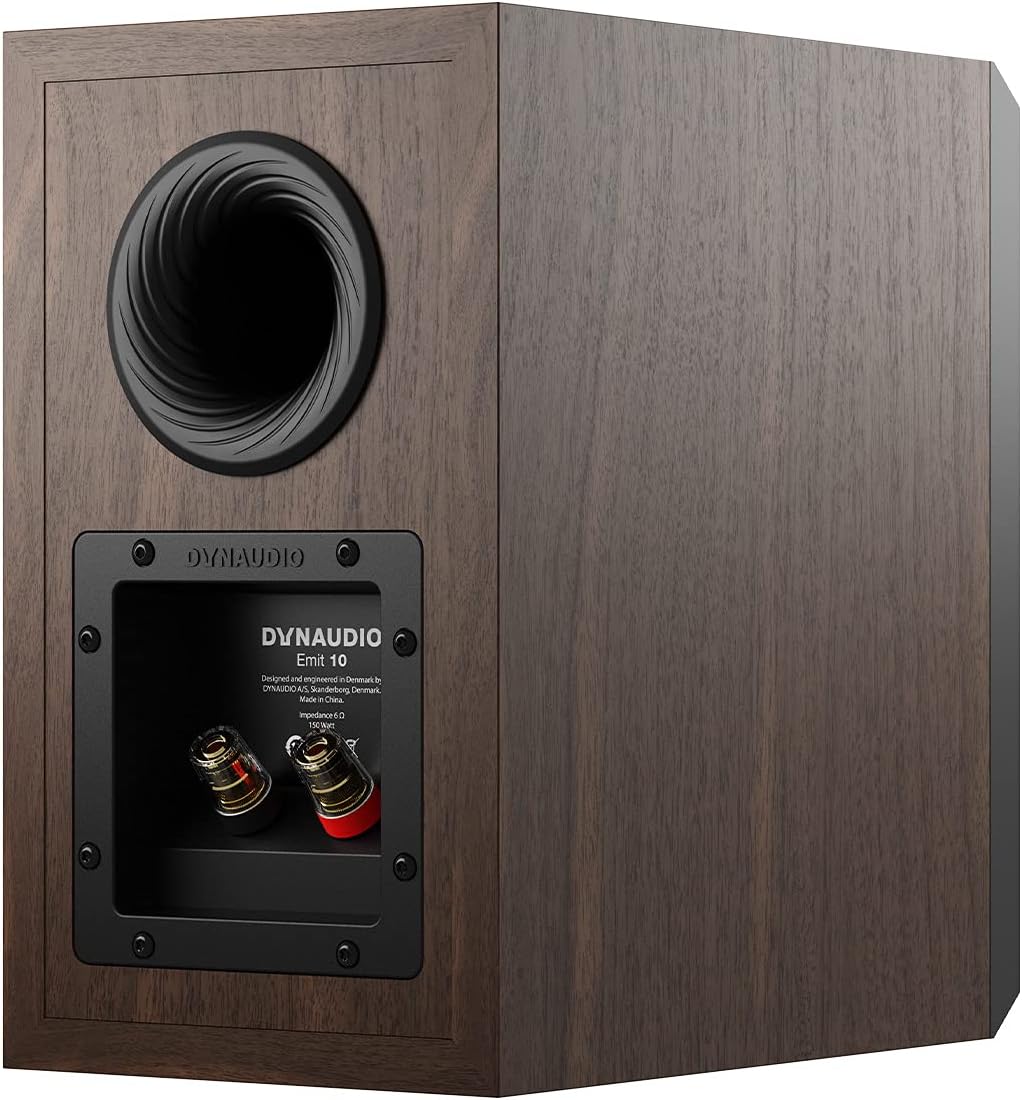 DYNAUDIO Emit 10 Compact Bookshelf Speaker - Pair (Walnut Wood)