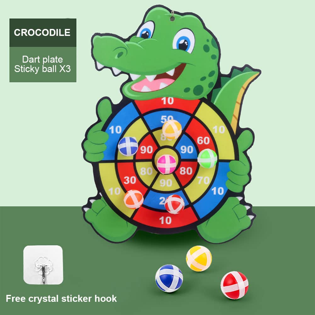 Cartone Animato Giocattolo for Freccette all'aperto Comodo con Gancio Lancio di Palla Giocattolo Appiccicoso Lancio Giochi educativi for Bambini Regalo di Festa (Coccodrillo)
