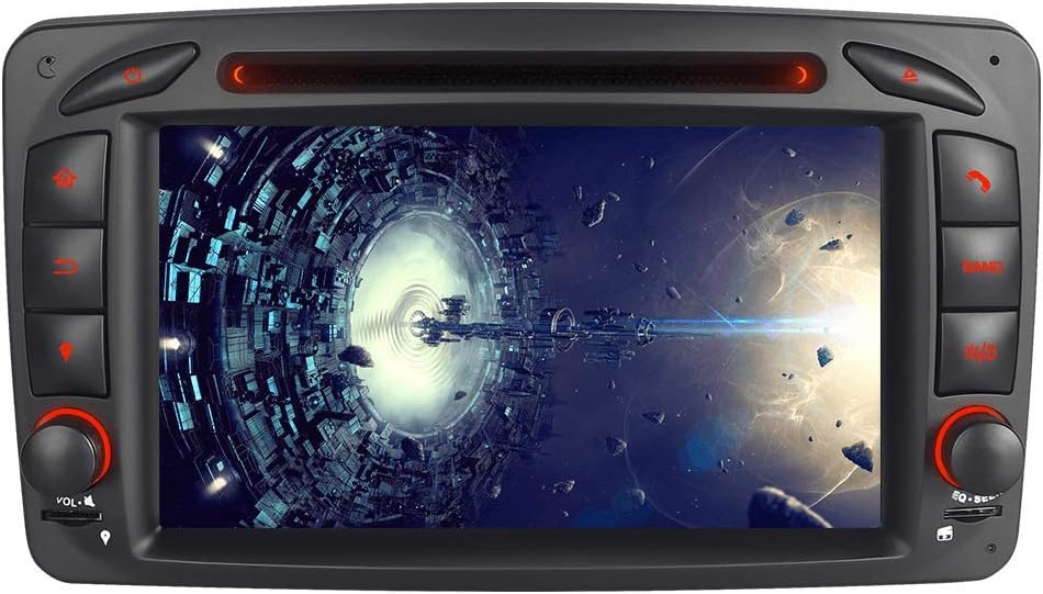 IAUCH Sat Nav, 7 inch Touch Screen with Bluetooth,Support VMCD, Double Din Car Stereo Car Radio GPS Navigation for Mercedes Benz C/CLK Class Viano Vito W203 W209 W639 W463 (7 inch)