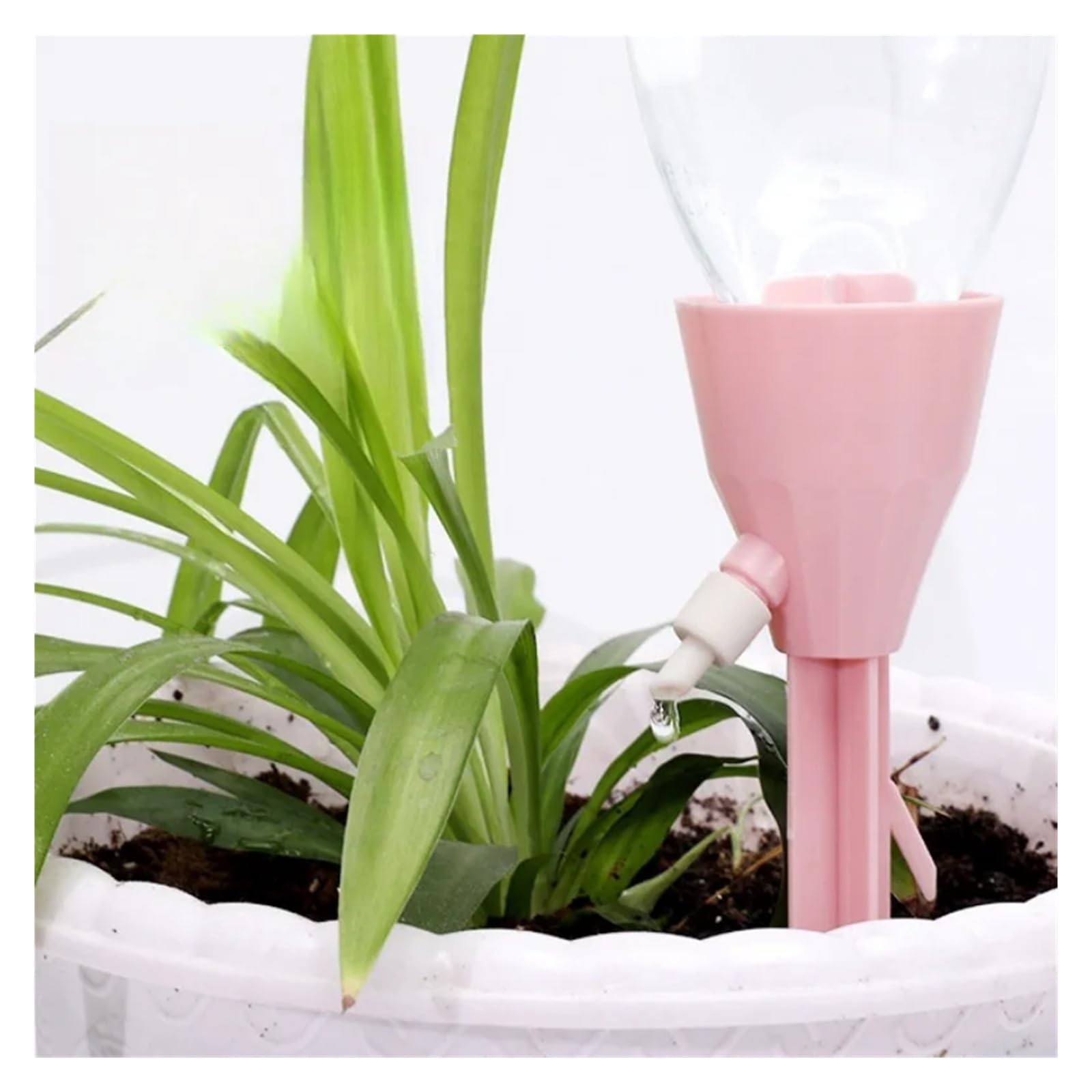 Dispositivo automatico for l'irrigazione dei fiori for piante in vaso domestiche, velocità di gocciolamento regolabile quando si esce, gocciolatore for irrigazione automatica(Beige)