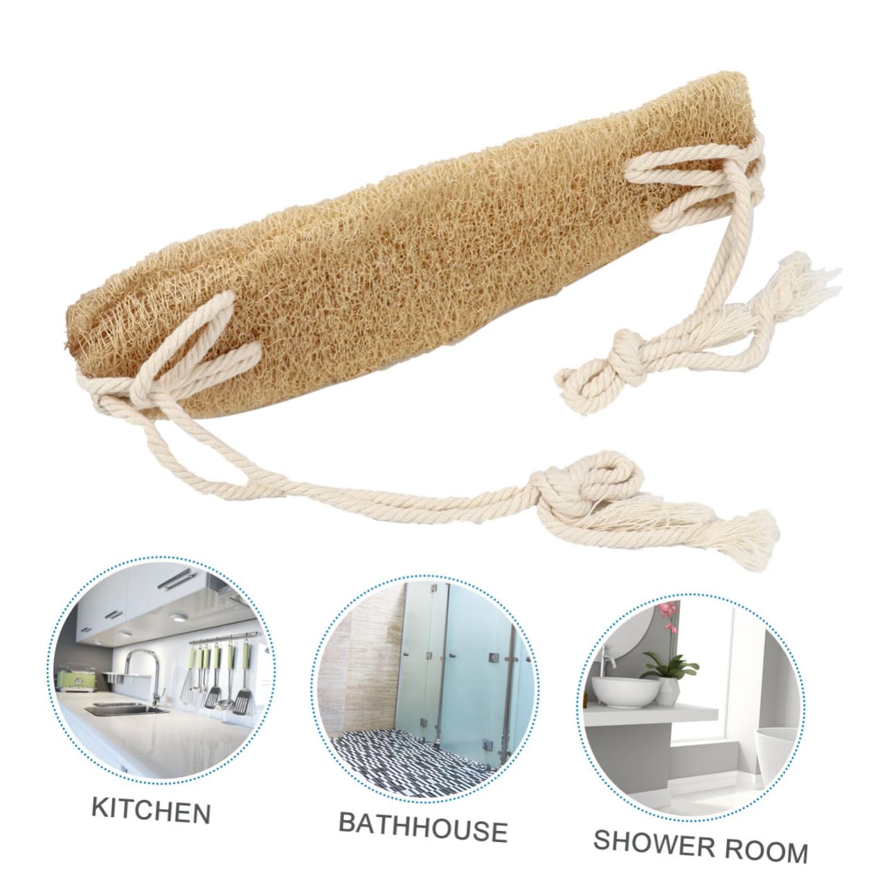 MAGICLULU 3 Pz Asciugamano Da Bagno in Luffa Scrubber Per La Schiena in Luffa Cinghia Del Corpo Del Bagno Spugna Di Luffa Naturale Spugne Cintura Da Bagno Fibra Vegetale Naturale Glassato