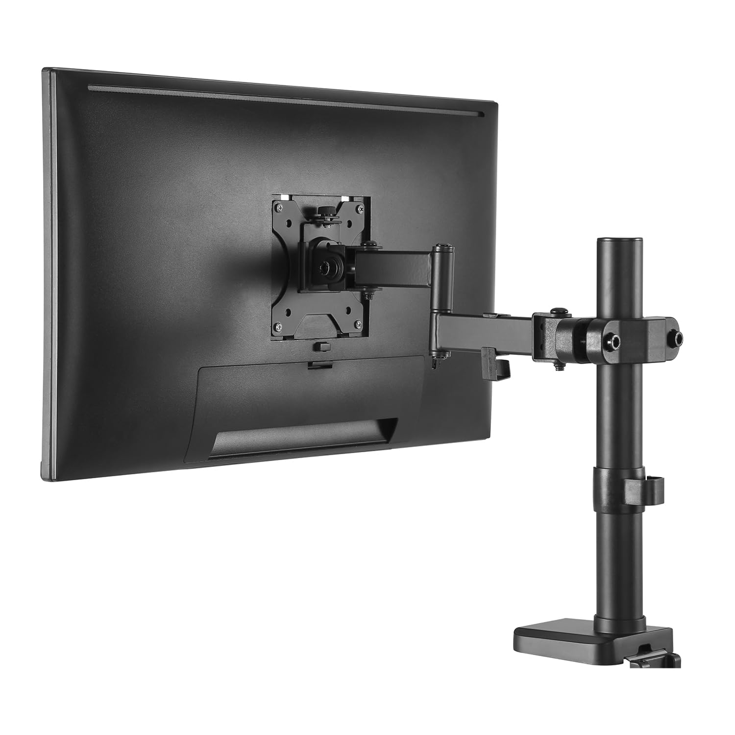 Maclean MC-984 Soporte de Monitor para Tubo/Poste 28-60 mm, Doble Brazo Plegable, 17-32'', 8 kg máx.