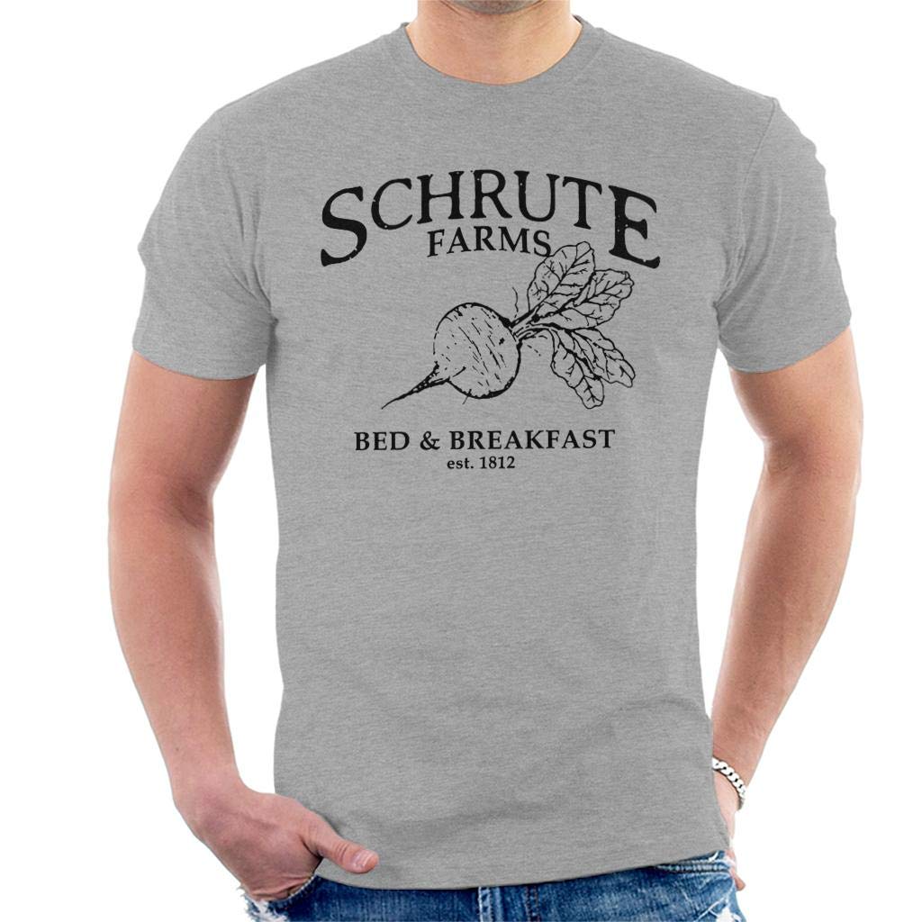 Schrute Farms Bed and Breakfast The Office US Men's T-Shirt Heather Grey