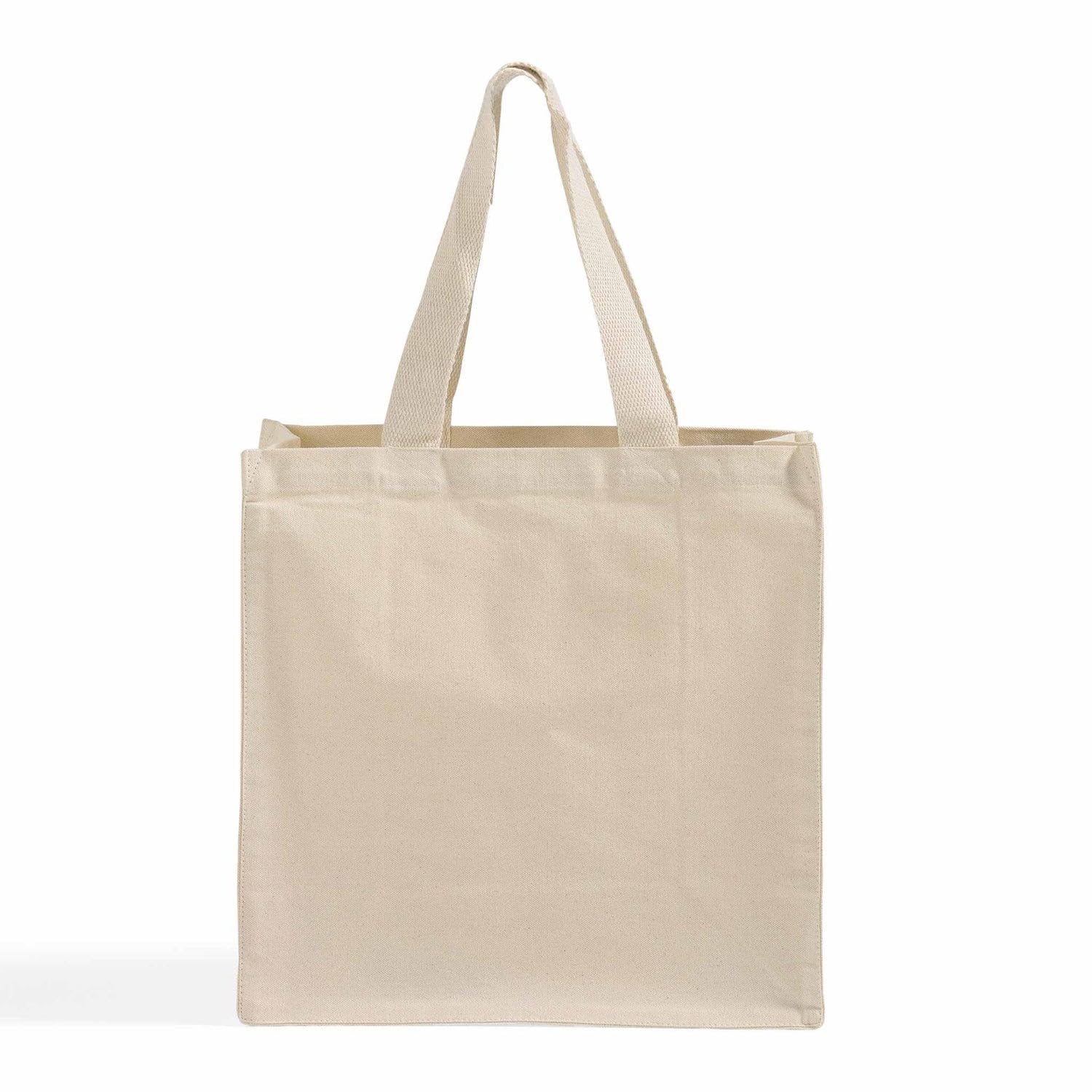 Ultimate Canvas Shopper Tote Bag – 12 Pcs Open Top Canvas Bags with Handles – Multipurpose Tote Bag for Everyday Use