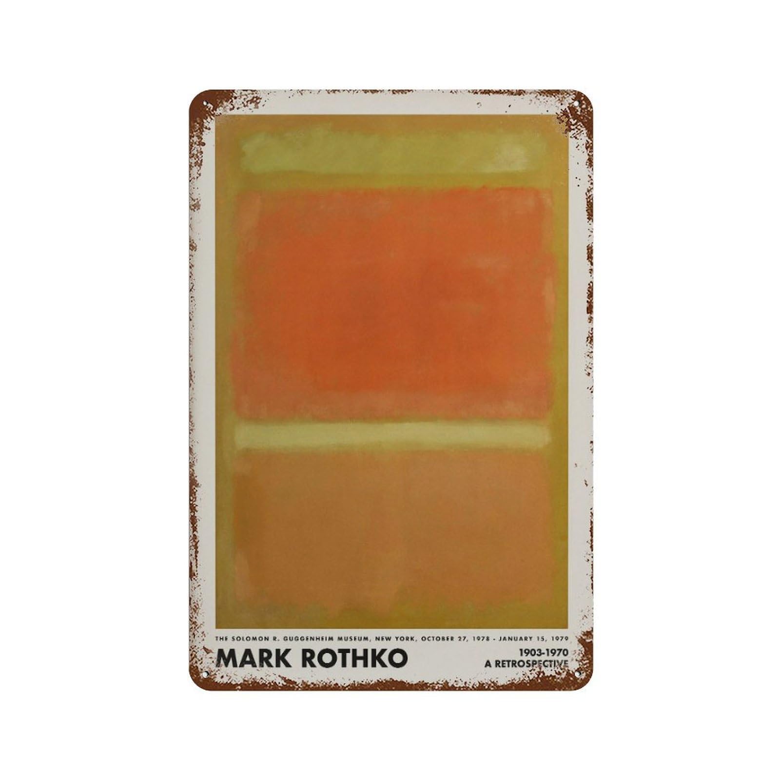 xiaoxiaoshen Mark Rothko Abstract Modern Decor Wall Decor Art Metal Tin Poster Modern Home Decor Art Home Bar Shop Decorations Vintage Sign 30x20cm