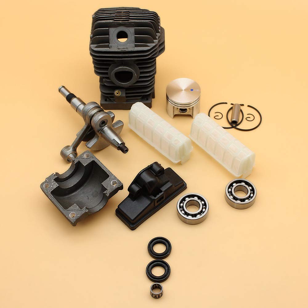 Tiempo Beixi El pistón del Cilindro del cojinete del cigüeñal del Sello de Aceite de Air Filter Kit Compatible con STIHL MS250 MS230 025 023 MS 250 230 Piezas del Motor de la Motosierra