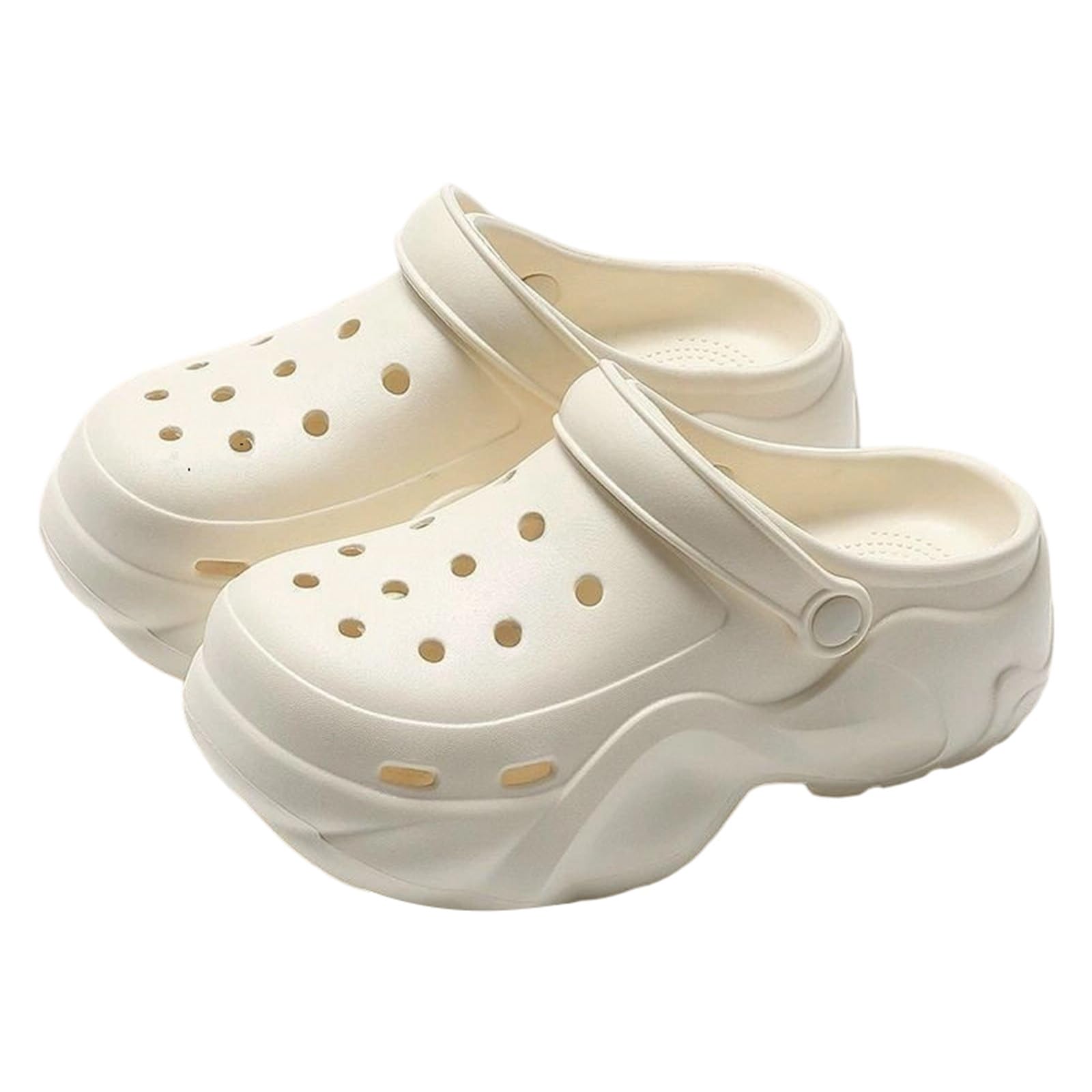 Genérico Zuecos Enfermera Mujer - Zuecos Cómodos Sin Cordones para Hombre Y Mujer Unisex Transpirables Informales Ligeros con Suela Suave Y Plataforma Gruesa