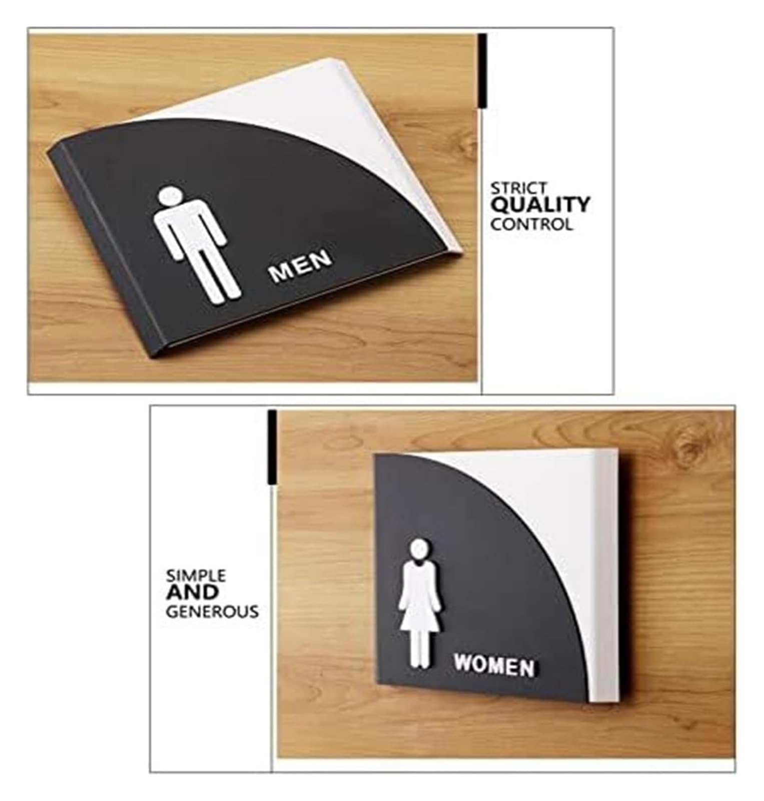 Señal de aseo, Restroom Identification Acrylic Men Women Unisex(Female)