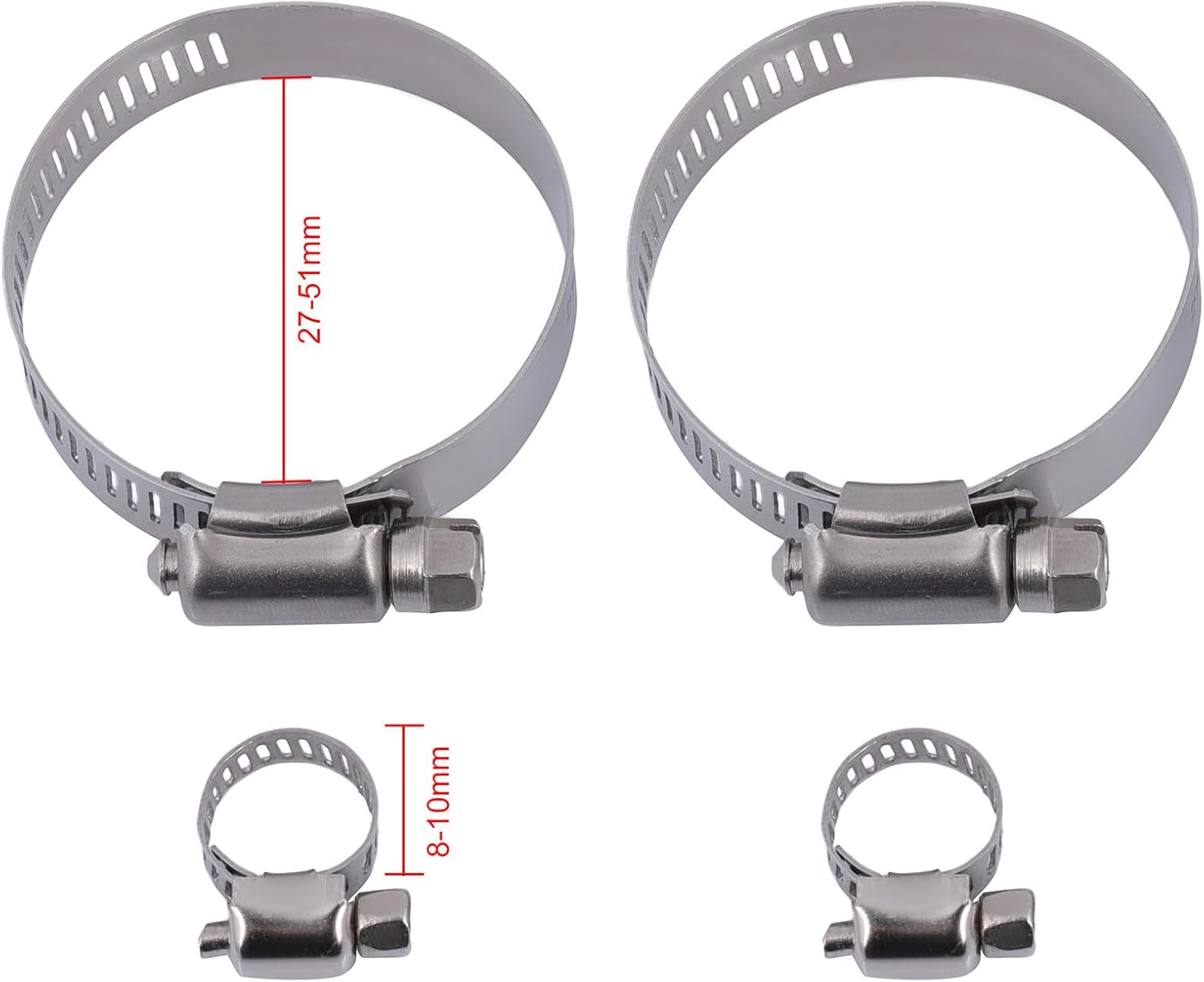 SCITOO fit 8MM-10MM,30MM-50MM Hose Clamp and fit 2806 Radiator Fit 2005-2010 for Honda for Odyssey 3.5L