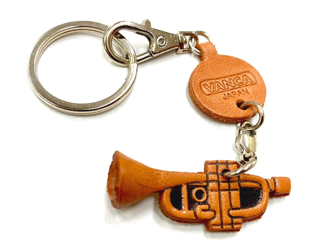 Amazon.co.jp: 本革製 キーホルダー トランペット VANCA CRAFT (日本製