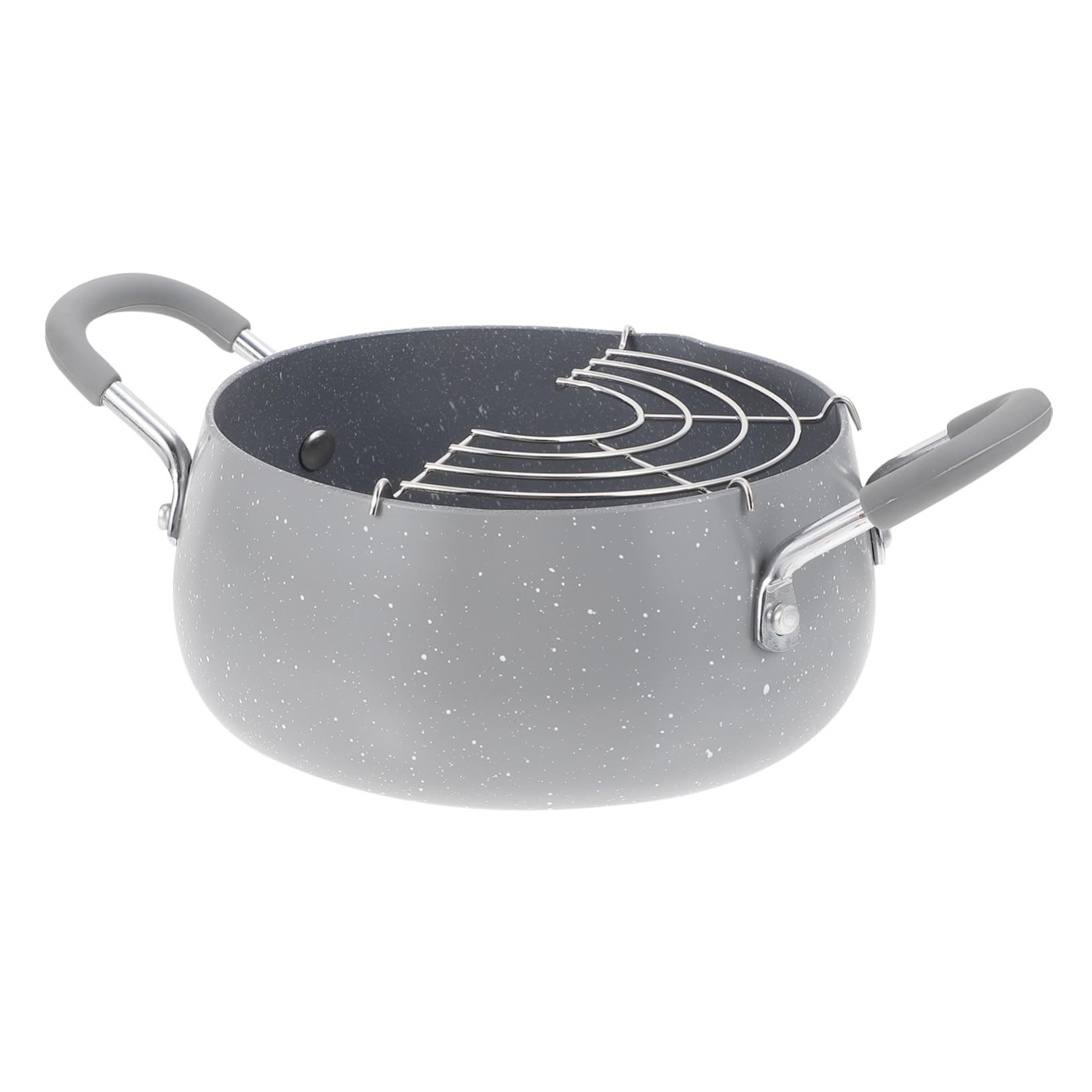OUNONA 1 Sartén Para Freír Ollas Para Freír Freidora De Camarones Olla Para Freír Japonesa Freidora De Pescado Colador Olla Para Freír Plancha Portátil Plancha Para