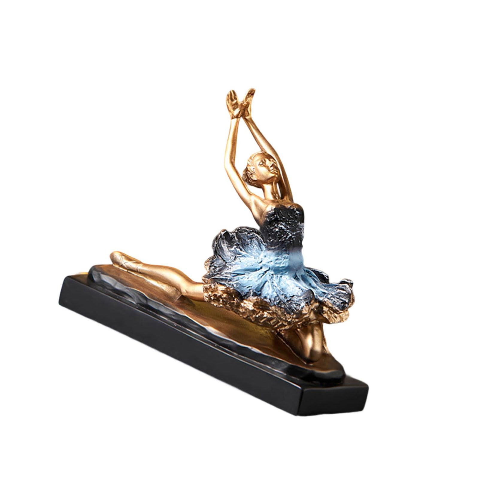 Woedpez Ballet Dancer Statue Resin Dancer Figurines Decoration Piece for Shelf Desktop Premium Figurine
