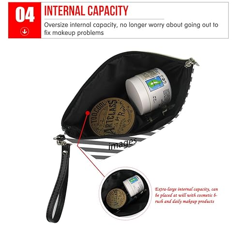 Miniatura 9 de GIFTPUZZ Diseño personalizado para mujer, bolsa de maquillaje de moda de viaje, bolsa de cosméticos, bolsa con cremallera, artículos de tocador,