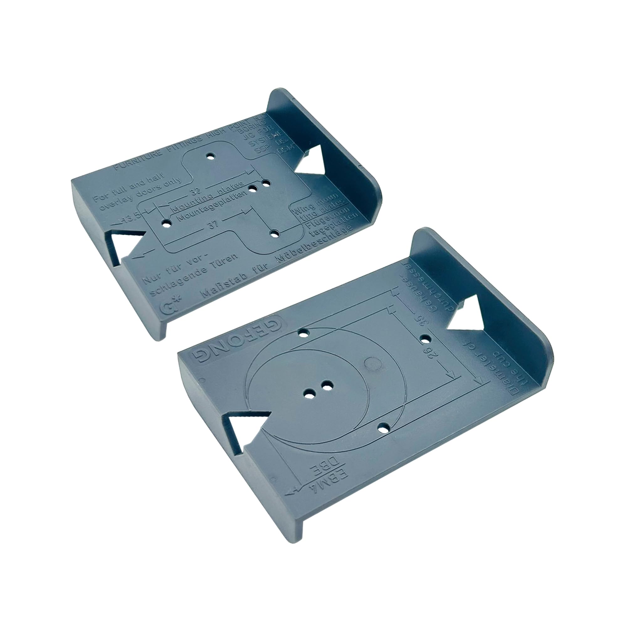 Bisagra Plantillas de Marcado de Orificios para Placas de Montaje Plantilla de Perforación Copa de 26 mm y 35 mm para Puerta de Armario Cocina Armario de Baño 2 Piezas