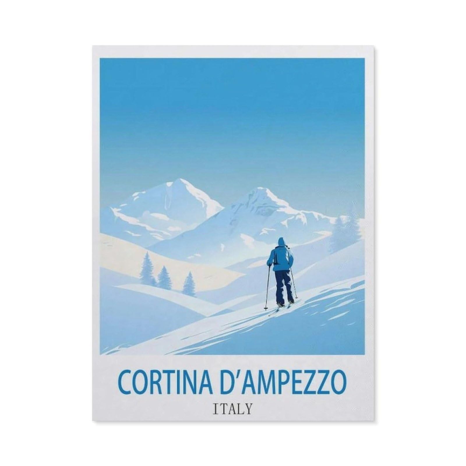 BEAYODKP 5D Diamond Painting Kits，Cortina D'ampezzo Italy ， Ski