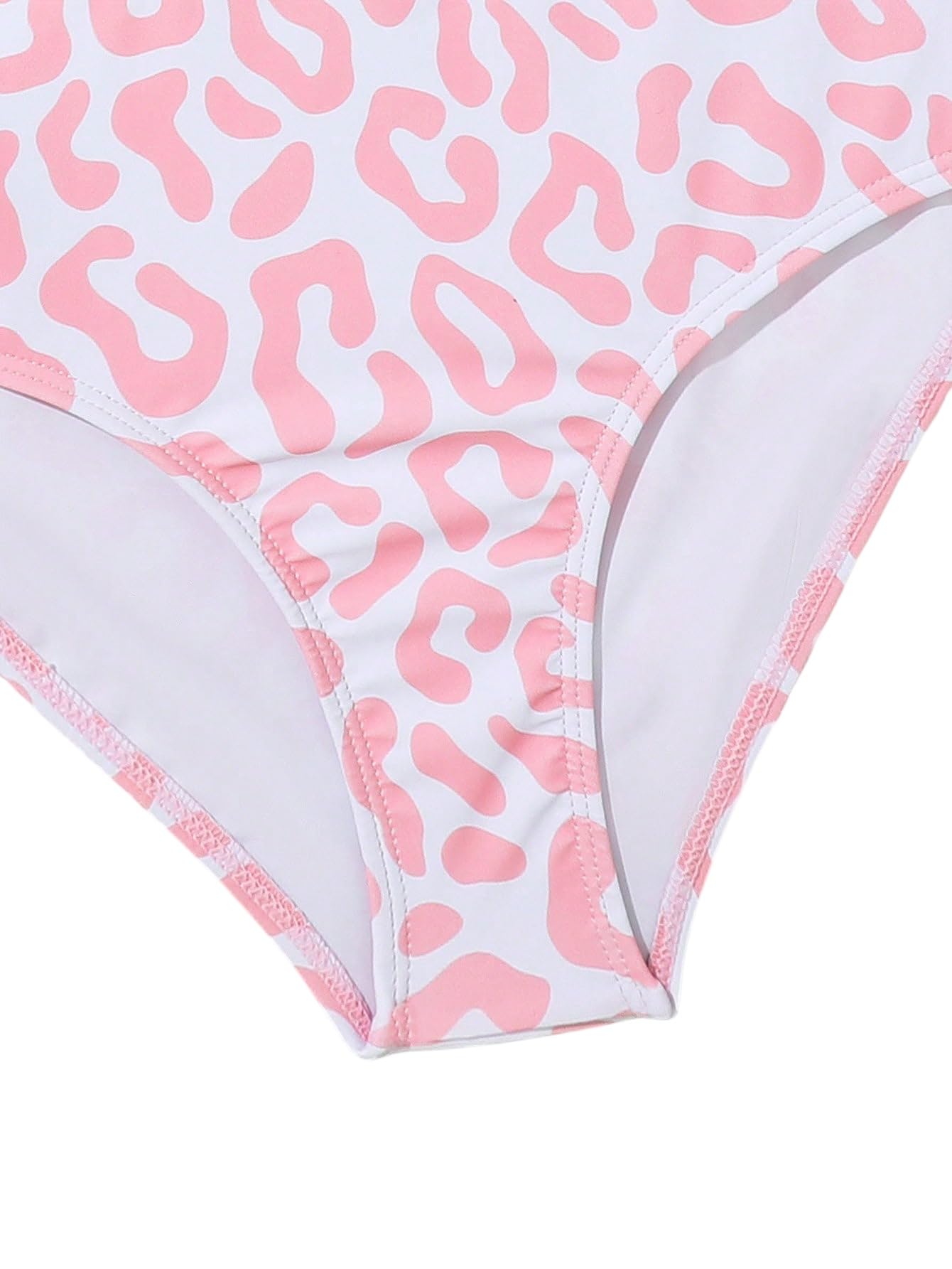 SweatyRocks Conjunto de bikini para niña, traje de baño, parte superior de bikini y pantalones de bikini