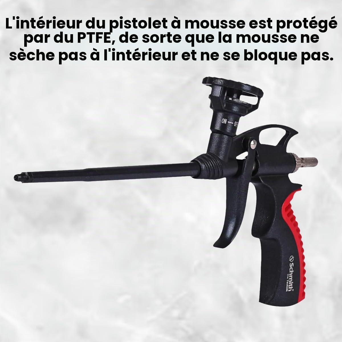Lot de 6 Colles de Montage pour Polystyrène + 1 Pistolet avec Valve – pour Fixation d'Éléments Légers, Collage de Plaques de Plâtre – 6 x 750 ml
