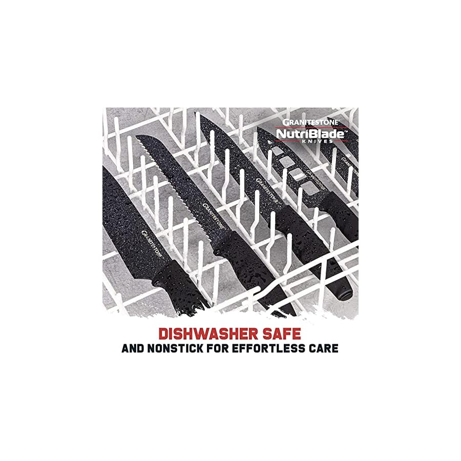 Granitestone-Nutriblade-6-Piece-Ultra-Sharp-PFOA-Free-Stainless-Steel-Blades-Kitchen-Knife-Set-with-Nonstick-Granite-Coating-Easy-Grip-Handle-Dishwasher-safe Granitestone Nutriblade 6 Piece - Ultra Sharp, PFOA-Free Stainless Steel Blades, Kitchen Knife Set, with Nonstick Granite Coating, Easy-Grip Handle, Dishwasher-safe