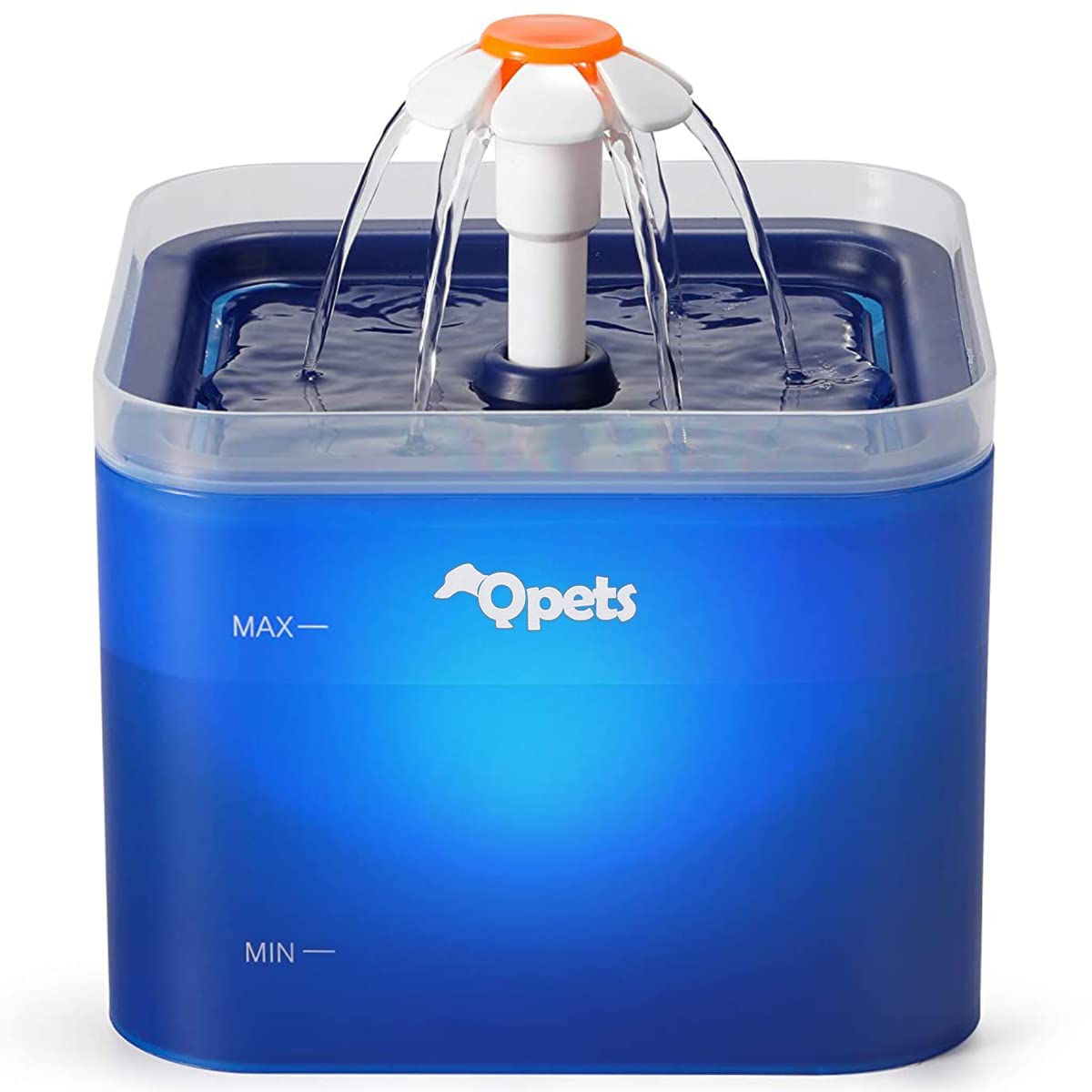 Qpets® Cat Water Fountain with LED Light, 67oz/2.0L, Ultra Quiet Cat Drinking Fountain with Filter, Automatic Pet Water Fountain for Cats and Small Dogs, Blue (Blue Water Fountain) (B09MQ9NJCB) Amazon Price History, Amazon Price Tracker