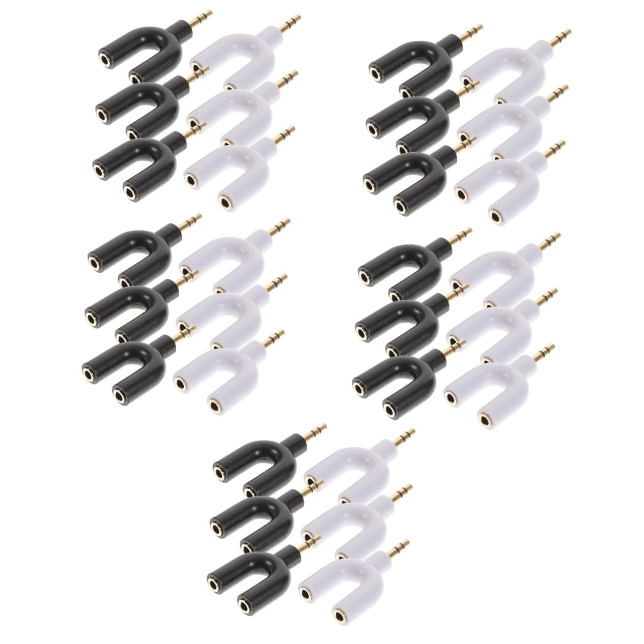 Housoutil 30 Piezas Adaptador De Audio Adaptador De Auriculares De 35Mm Divisor De Auriculares Jack para Divisor De Audio Estéreo De 35Mm