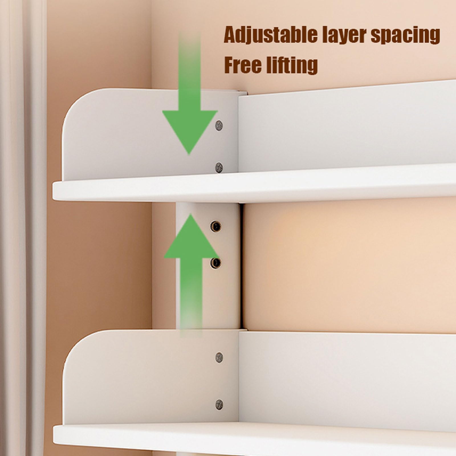 Étagère de bureau à pince – 2/3 niveaux au-dessus de l'étagère de rangement de bureau avec crochets et planche perforée – Étagère à pince pour économiser de l'espace pour le bureau ou la maison