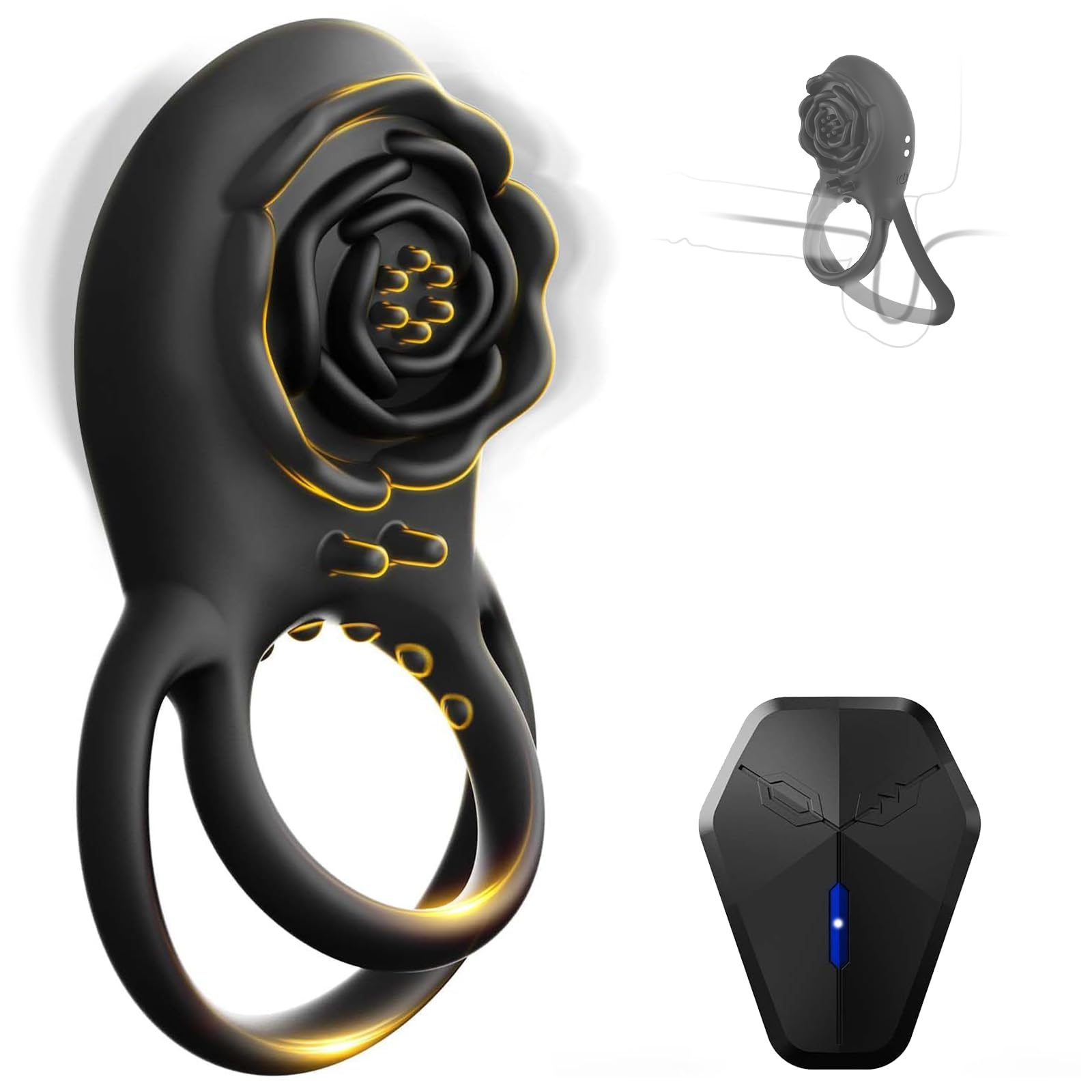 Sex Toys Anneau Penien Anneau Homme Sex Toýs Couple Sex Toýs Homme Anneau Vibrant Pénis 8 Modes Vibromasseurs Anneaux de Pénis Anneau Vibrant Clitoridienne Cockringe Sextoyse Couple Plaisir (Noir)