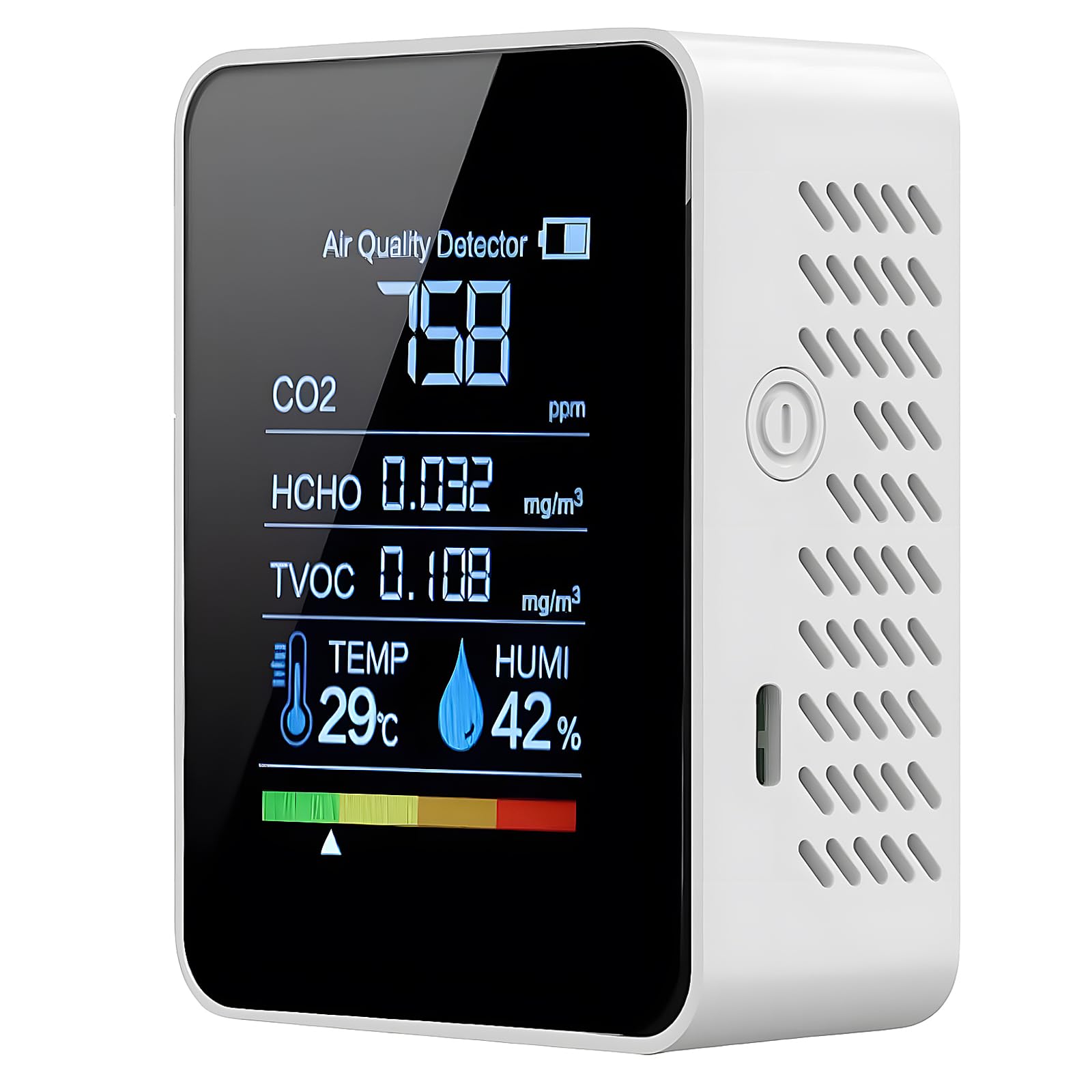 5-in-1 Indoor Air Quality Monitor — Air Quality Detector, CO2 Meter, HCHO & TVOC Monitor — for Rooms, Cellars, Offices, School, Hospital, Home, and Grow Tents-picture-19
