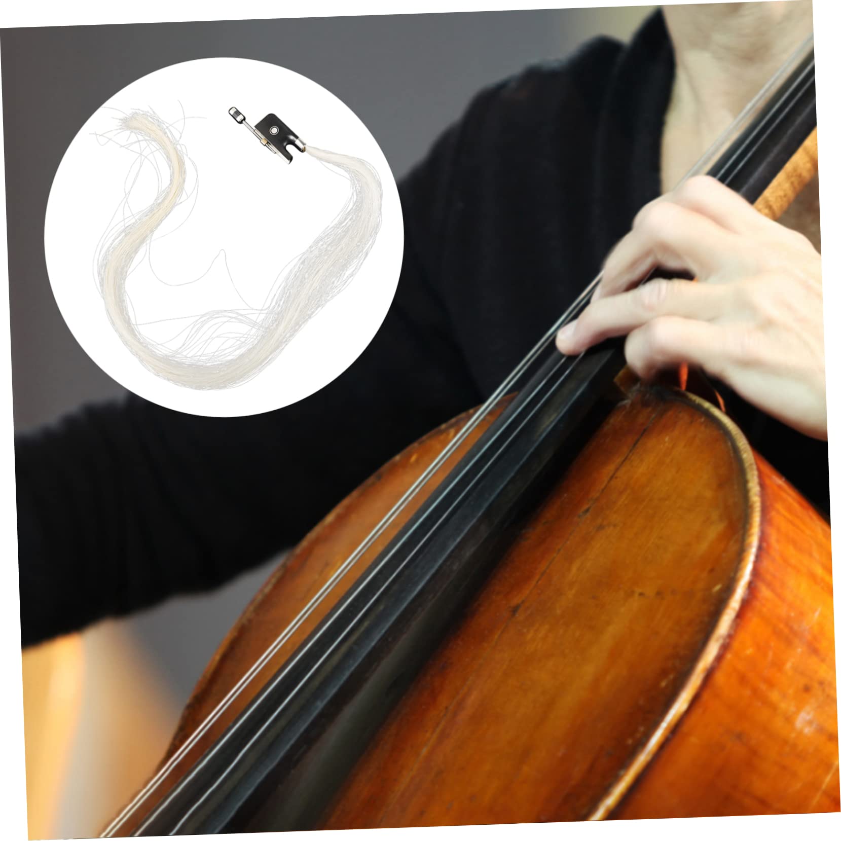 ibasenice Violin Bow Hair Di Alta Qualità Ricambio Criniera Di Cavallo Naturale Per Violino Facile Installazione Per Musicisti Principianti e Professionisti Accessorio Per Strumenti Corda