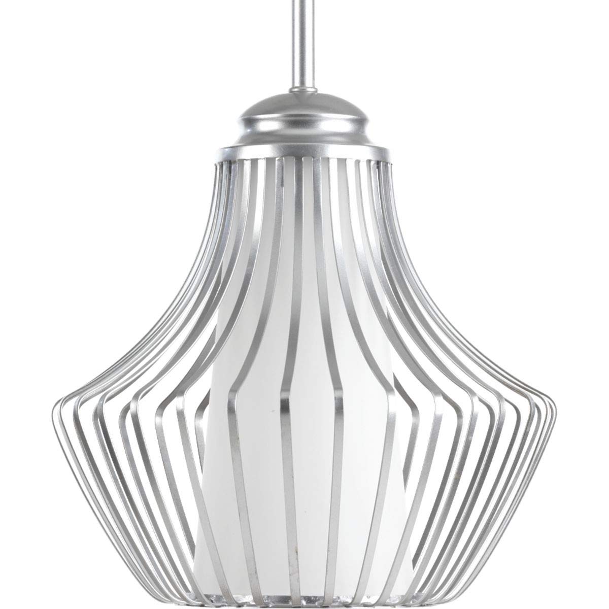 Progress Lighting P5324-121 Finn One-Light. Pendant, Metallic Silver