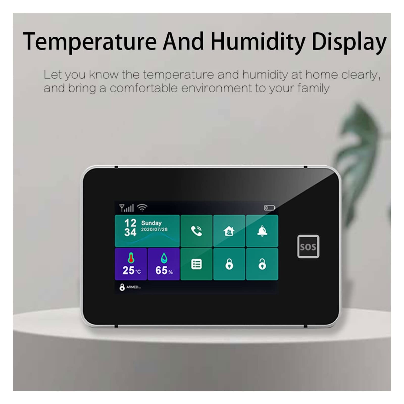 G60B Sistema de Alarma en el hogar WiFi gsm Tuya Smart Home Garage ladrón Detector de Movimiento de Seguridad Sensor de Puertas de Humo Teclado inalámbrico(B)