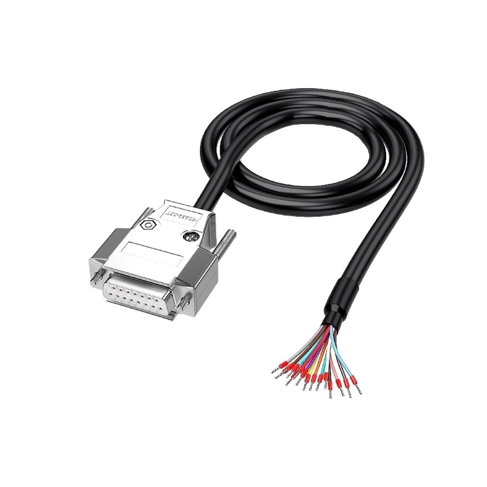 DB9 DB15 DB25 DB37 złącze M/F kabel szeregowy RS232 D-SUB 9-pinowy 15 25 37 męski/żeński przedłużacz (rozmiar: 5M, kolor metalowy żeński) (3M)
