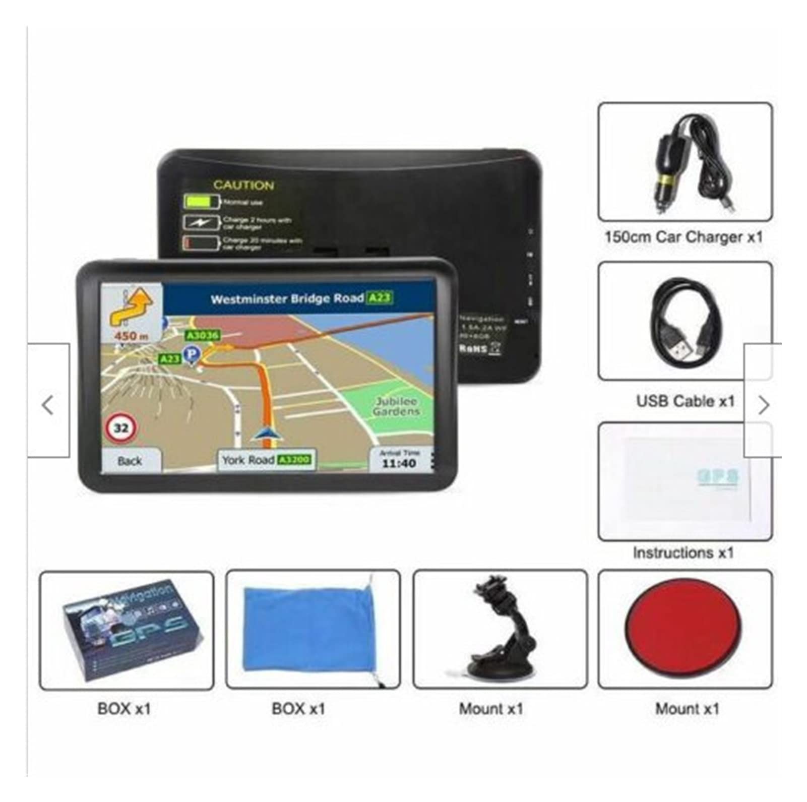Navigatore GPS per auto, Navigatore GPS del camion da 9 pollici con touch screen capactive GRATIS Unione Europea Carta geografica Per auto, camion e camper(2568gbluetoothAVIN)