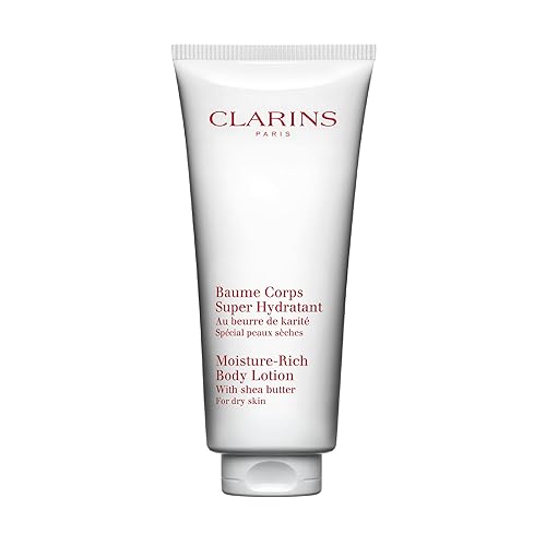 Clarins Loción corporal rica en humedad Hidrata intensamente Nutreve, suaviza y suaviza No grasosa y de rápida absorción 88% ingredientes
