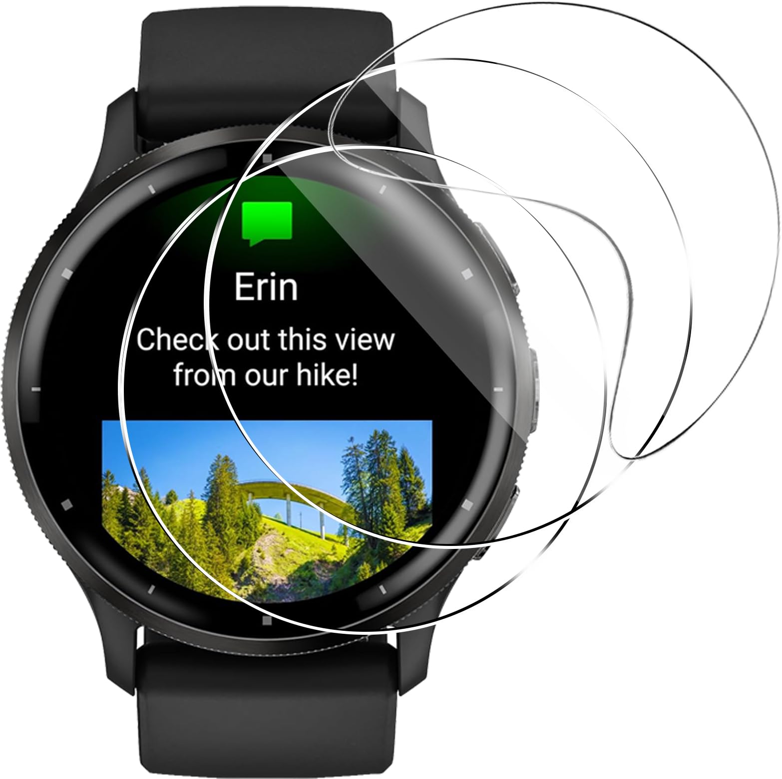 Murmure Screen Protector for Garmin Venu 3, 3 Pack Elastic Skin Soft TPU Full Coverage HD Clear Anti-Scratch No Bubbles Self-Healing flim,