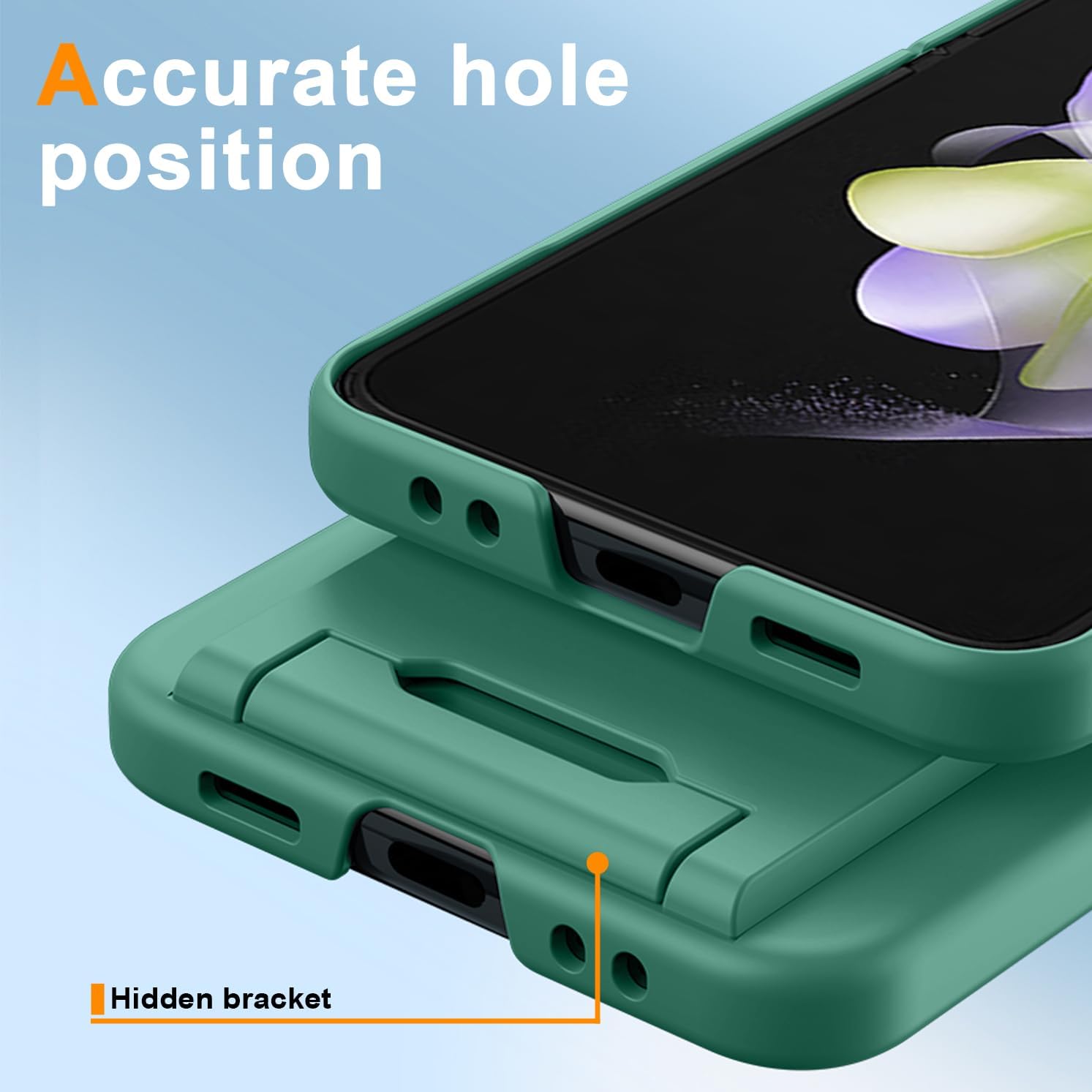 Galaxy Z Flip 5 5G Case with Stand,Military-Grade Protective Case,Lightweight,Slim Fit Drop Protection Rugged Shockproof Cover for Samsung Galaxy Z Flip 5 5G,Dark Green 6-Z Flip5-06