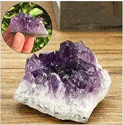 Wixine 1 peça de cristal de drusa de quartzo natural de ametista crua e cristal para decoração de amostra