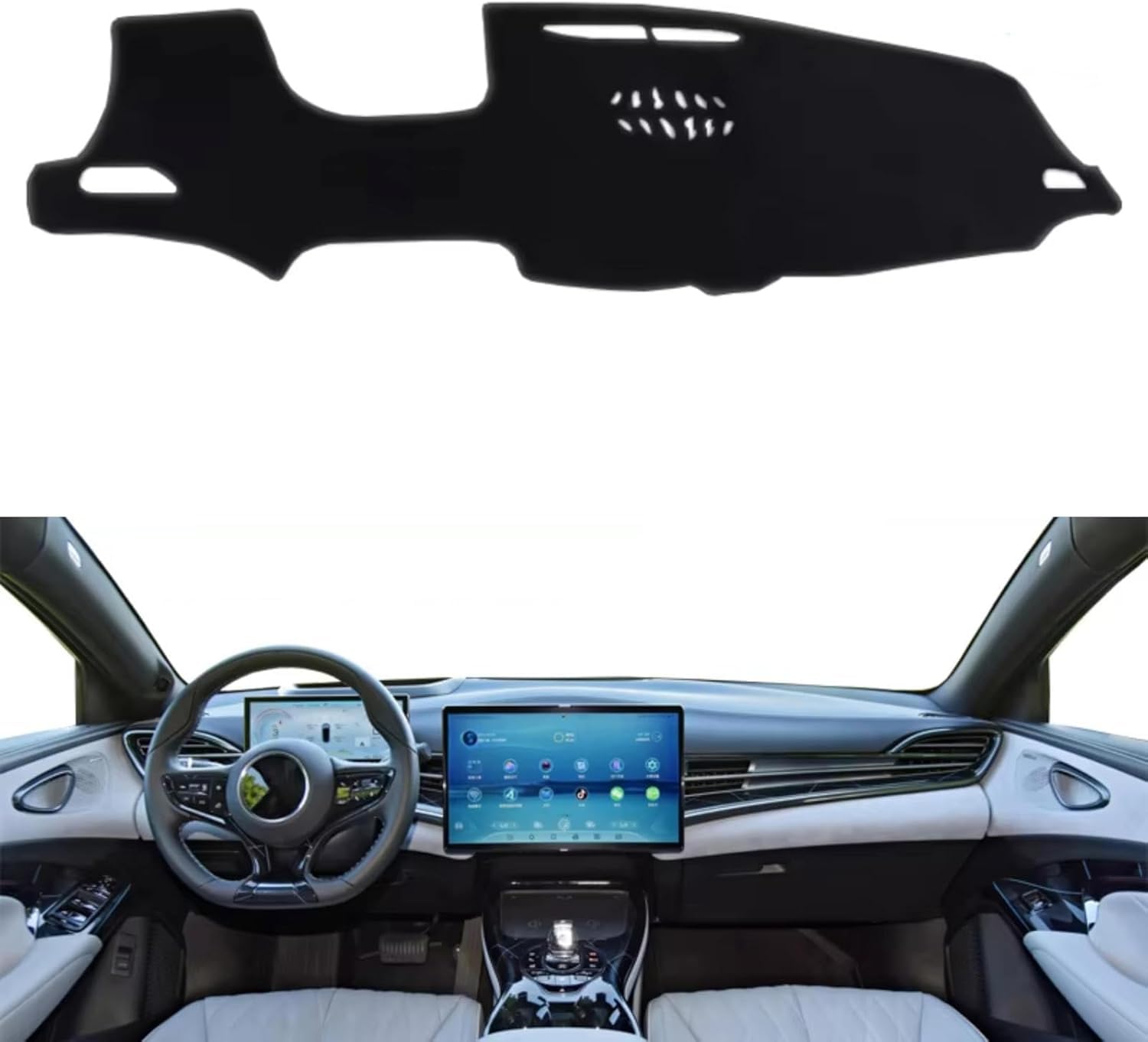 DdaiXQ Car Dashboard Mat For BYD Seal 2022-2024 con HUD, Anti Slip Anti Glare Dustproof Dashboard Cover Pad Protector Dash Cover Sunshade Dashmat