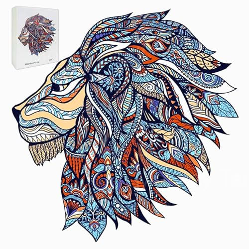 Image of MONKEYTAIL Whimsy Wooden Jigsaw Puzzle for Adults & Kids - Laser-Cut Pieces, 3D Puzzle Box as Birthday Gift for Boys & Girls - Brain Teaser, Home Decor & Family Game (TRBL, Size: Large)