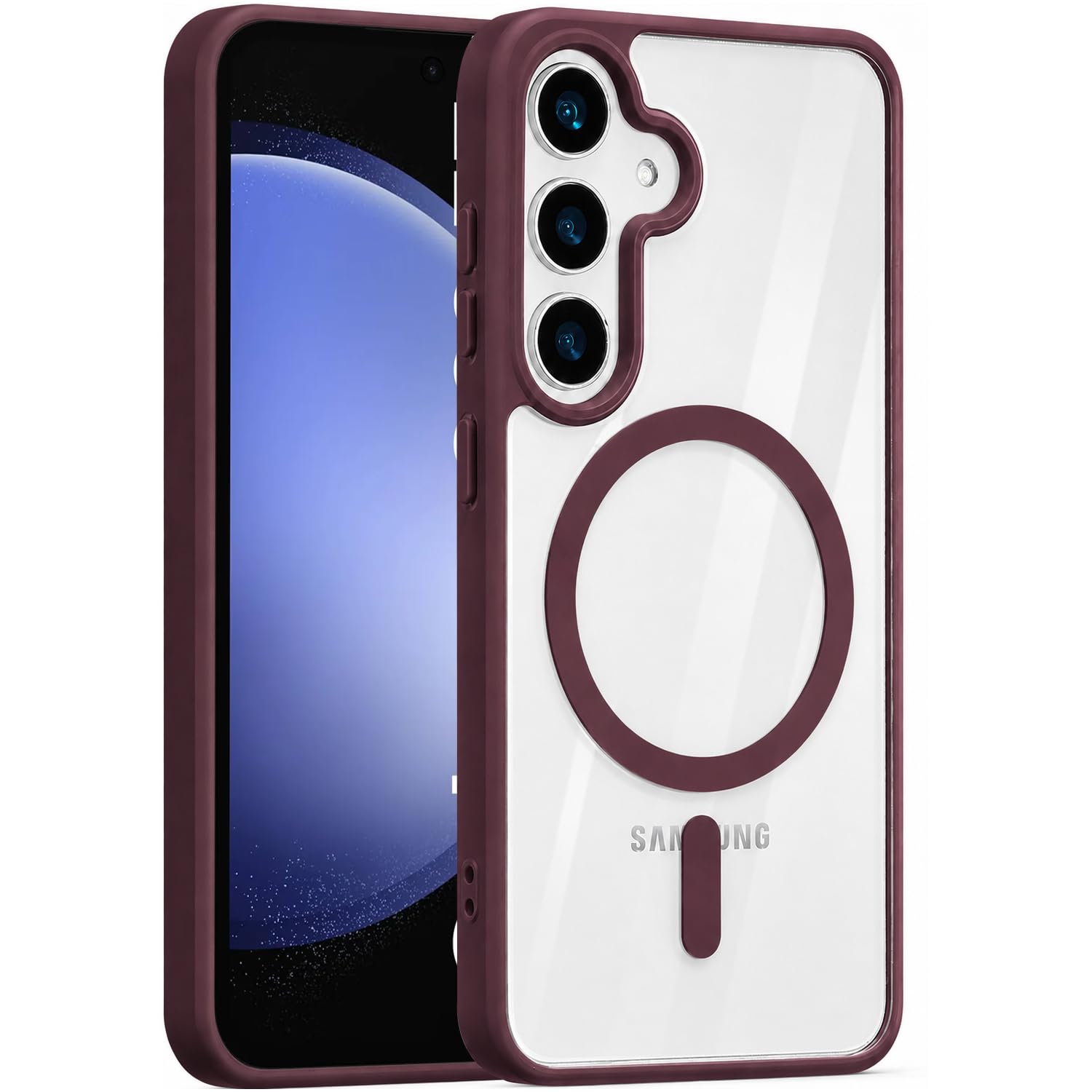 Elzzi Magnetic Magsafe Case for Samsung Galaxy A57 5G Cover, Compatible with MagSafe Translucent Matte Hard Lens Slim Shock-Resistant Protective Case, Matte Navy — Amazon image 24