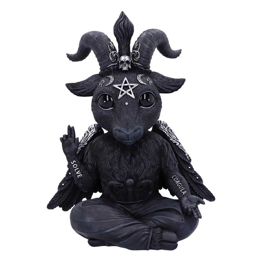 Nemesis Now Cult Cuties Baphoboo - Statuetta Baphomet in resina, nera, 30 cm, perfetta per qualsiasi collezione Macabro, realizzata in resina pregiata, sapientemente dipinta a mano