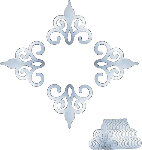 20 calcomanías de arte para pared, 2.8 pulgadas, removibles de espejo acrílico 3D, decoración de pared de espejo autoadhesiva, calcomanías de espejo