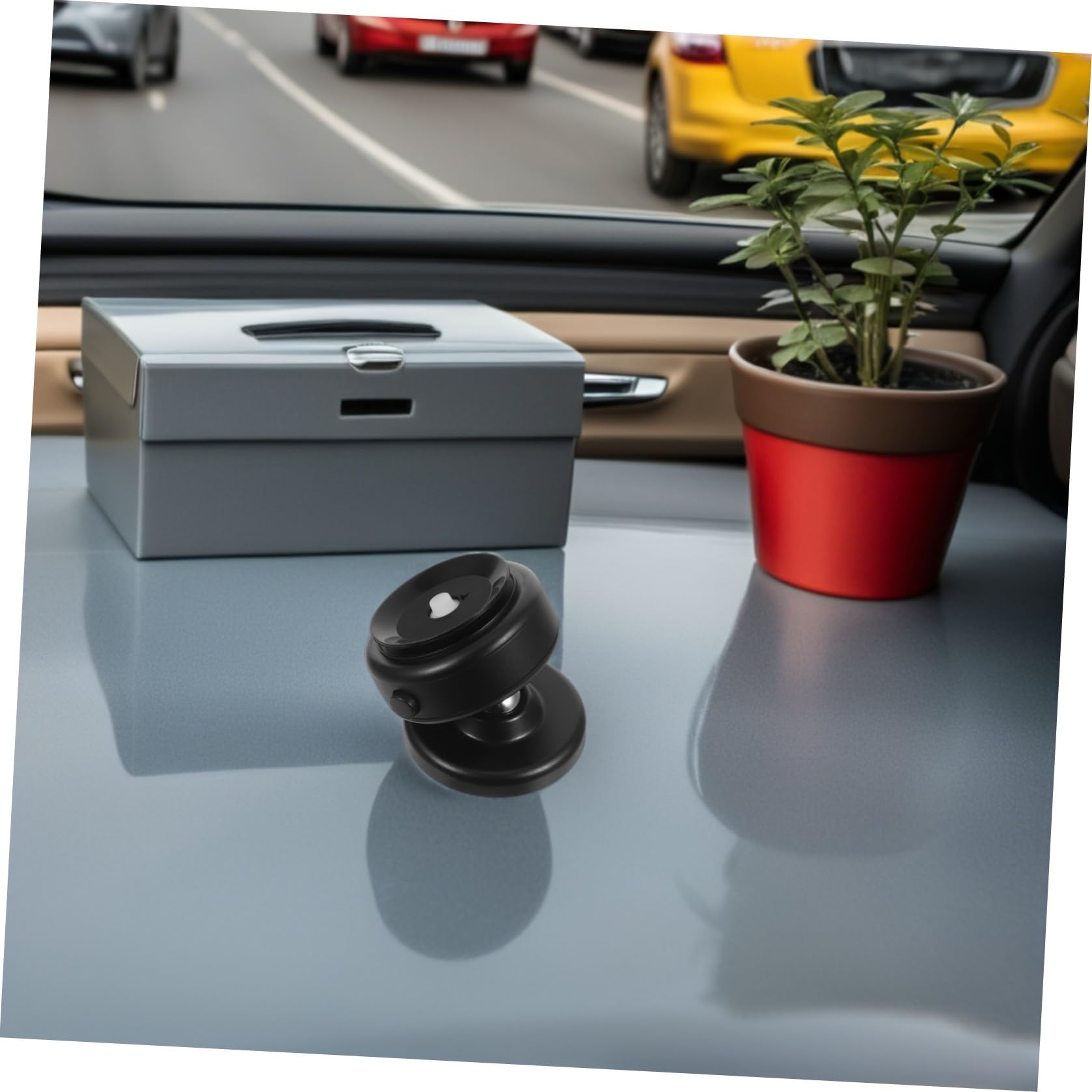 Mobestech Supporto Telefono Auto a Ventosa Multifunzione Nero in Plastica | Rotazione Multiangolo, Stabilità a Suzione, Compatibilità con Smartphone, Uso in Viaggio e Automobile