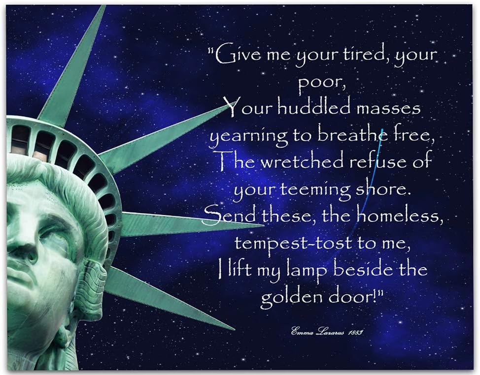 Give Me Your Tired Your Poor, 14x11 Unframed Print of